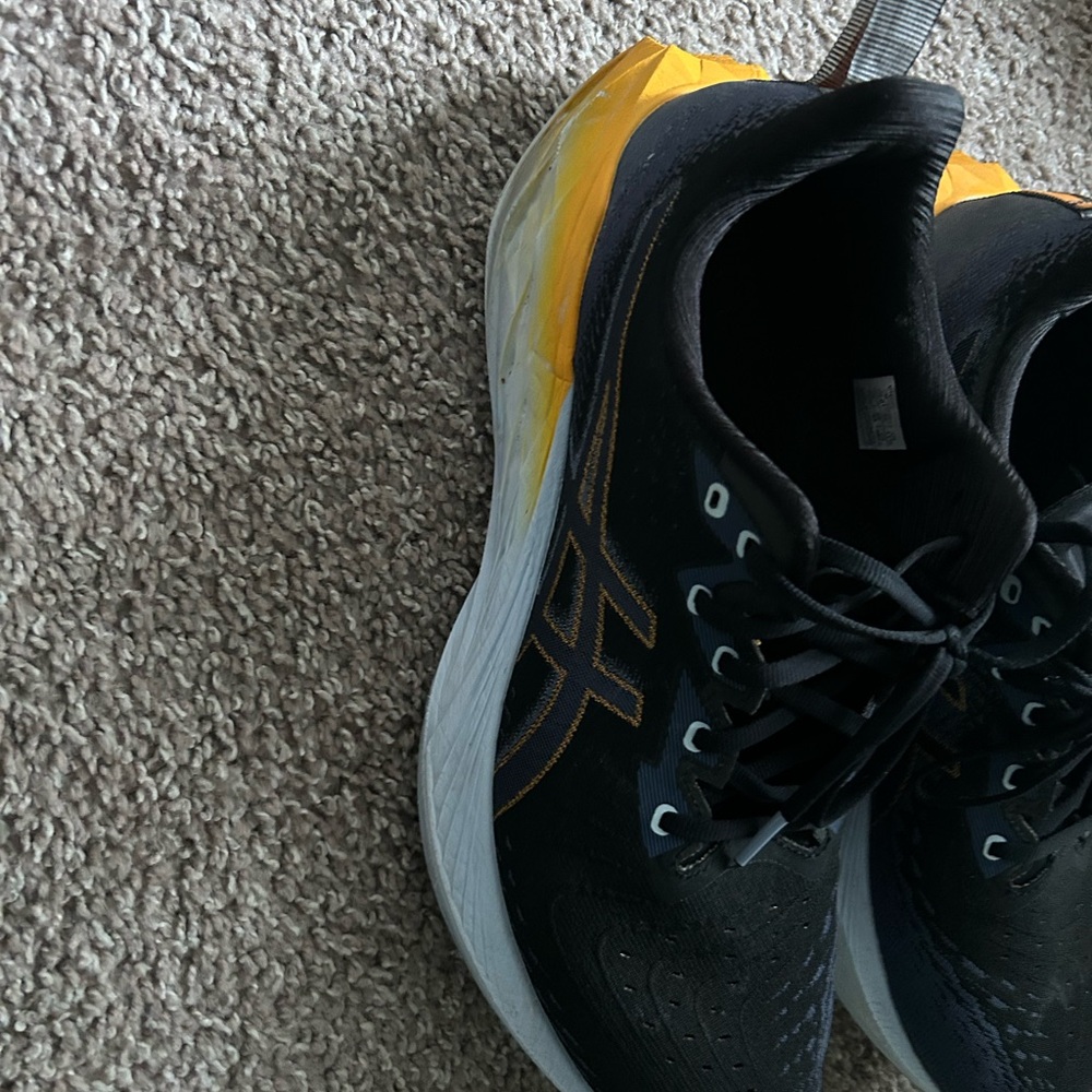 ASICS Black and Gold Running Shoes